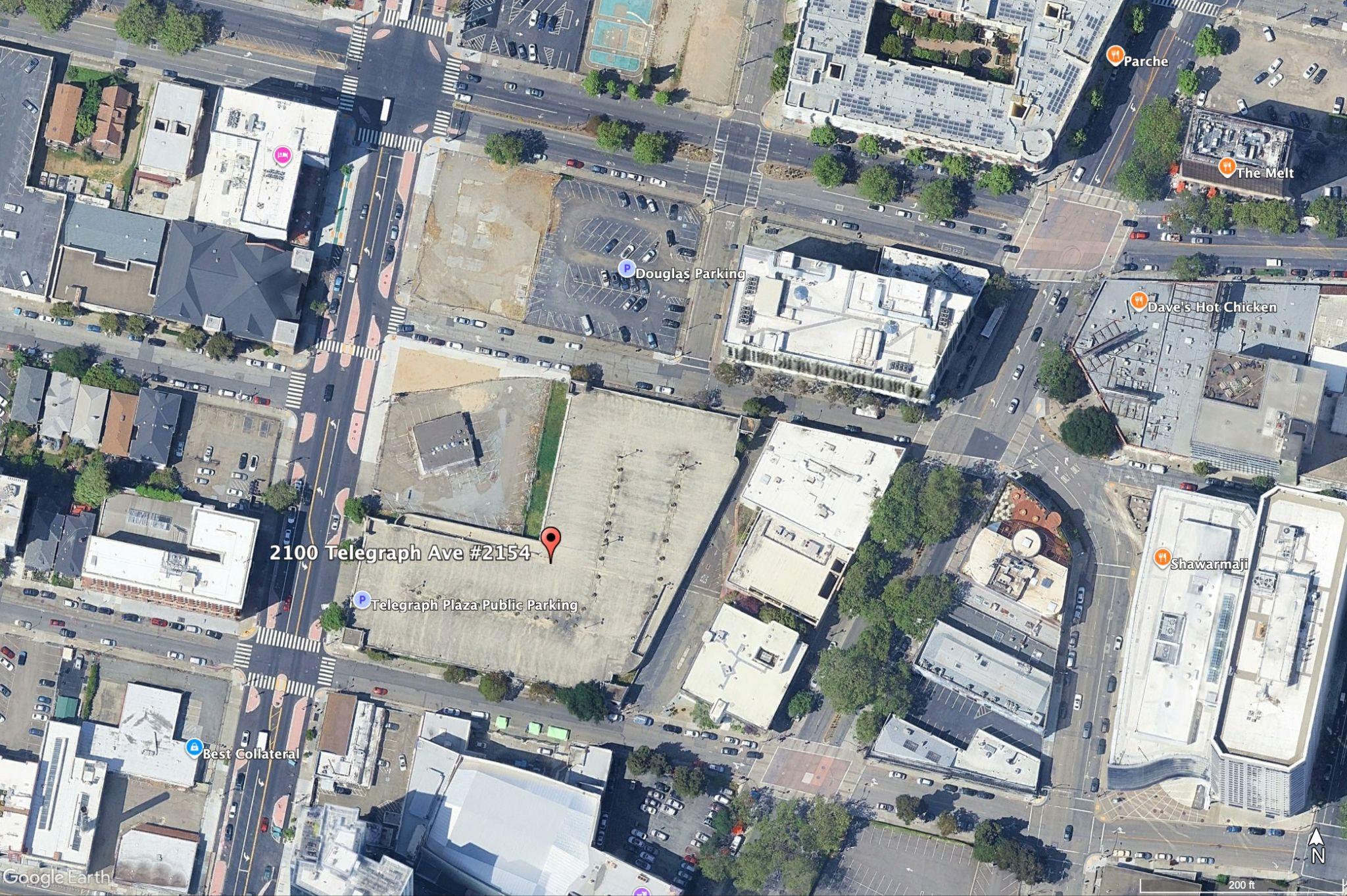 Aerial view of 2100 Telegraph site